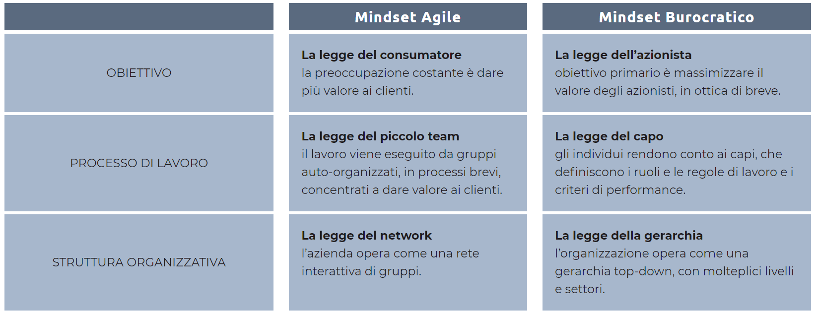 Leggi dell'agile